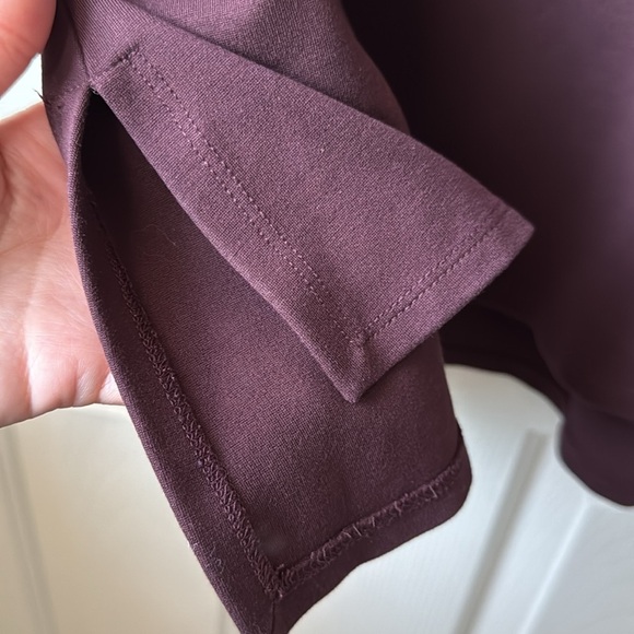 Eileen Fisher Cassis Tencel Tunic Top 3/4 Sleeves Dark Brown Medium FLAW READ - Picture 7 of 13